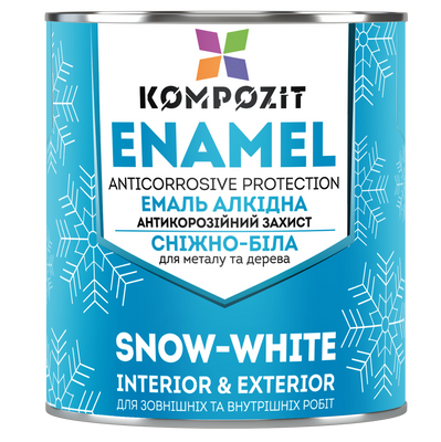 Емаль алкідна сніжно-біла Kompozit® 000461 фото
