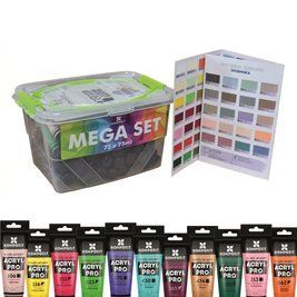 Фарба акрилова ACRYL PRO 73*75 мл + карта кольорів 004938 фото