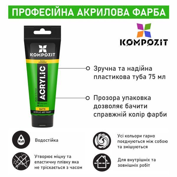 Фарба акрилова STANDART Kompozit 75 мл 004834 фото