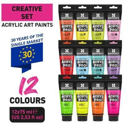 Купити Набір Фарба художня ACRYL PRO ART Kompozit 12*75 мл Креатив
