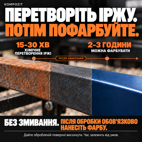 Перетворювач іржі KRAKEN "Kompozit", 250 мл 000918 фото