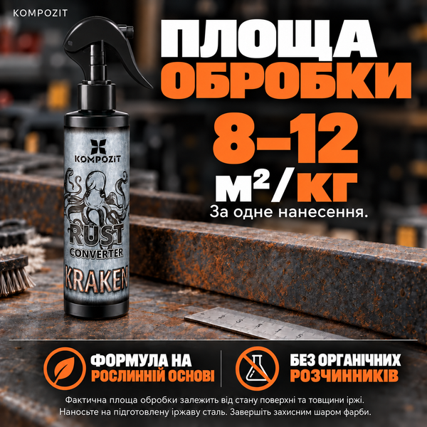 Перетворювач іржі KRAKEN "Kompozit", 250 мл 000918 фото